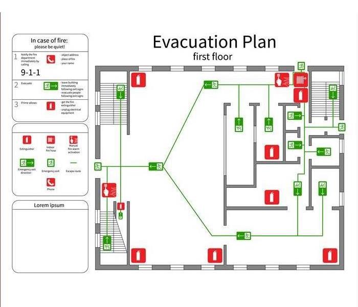 evacuation plan - second floor